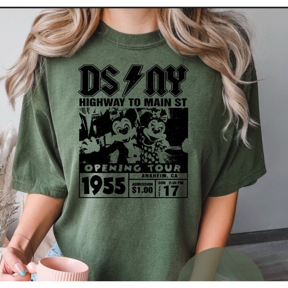 Comfort Colors DS/NY Highway to Main St Mickey Mouse Graphic T Shirt